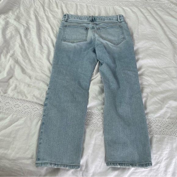Good American Size 12/31 Classic Faded Natural Frayed Hem jeans ankle - Picture 4 of 9